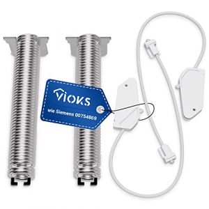 VIOKS Kit de ressort de charni&egrave;re de porte Remplacement pour 00754869 754869 Ressort de porte Siemens Lave-vaisselle noir avec c&acirc;ble - Viva Balay Neff Bosch Ressort lave-vaisselle (vioks-de, neuf)
