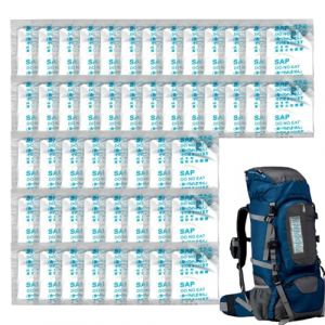 FmtwPhn 50 Pièces Gel Absorbant De Caca Portable, Gel Absorbant Pour Toilettes, Poudre D'urine De Caca Pour Le Camping, Sachet De Gel Absorbant Pour Toilette Portable (bokanis, neuf)