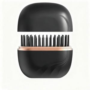 Mini lisseur, peigne lisseur sans fil 2 en 1 avec 3 r&eacute;glages de temp&eacute;rature, chauffe rapide en 30 secondes, brosse lissante portable pour tous types de cheveux, id&eacute;ale pour les voyages(Black) (DJMAW, neuf)