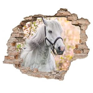 Little Deco DL639-6 - Sticker mural 3D pour chambre d'enfant, de b&eacute;b&eacute;, de fille, salle de jeux - Motifs cheval (Grandora, neuf)