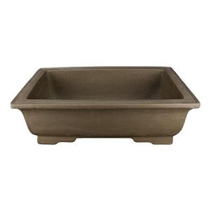 Pot &agrave; bonsa&iuml; rectangulaire en gr&egrave;s 53x36x17,5 cm - L78a (geosism_sas, neuf)