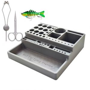Ahuuen Poste De Montage De Mouches - Porte-accessoires de P&ecirc;che &agrave; la Mouche pour Bureau - Organisation Pour P&ecirc;cheur, Station Porte-Hame&ccedil;ons Et Fils En Haute Densit&eacute; Pour Adultes D&eacute;butants (auedty, neuf)