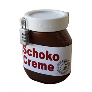 Serrure pour pot de Nutella, Verrouillage pour Nutella, verrouillage pour pâte à tartiner, beurre de cacahuète, pâte à tartiner au chocolat, etc. (Chocloc, neuf)