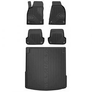 MOTOS Kit de tapis de voiture et de tapis de coffre en caoutchouc pour Audi A4 B6 2000-2006 Améliorez votre confort de voyage avec tapis antidérapant voiture 3D- Tapis de sol voiture tous temps, prote (MOTOS EU, neuf)