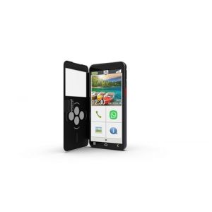 Emporia E6 Lite, Smartphone avec Touche No-Panic, Écran de 5,5 Pouces, RAM 6 Go, ROM 128 Go, Android 13, Triple caméra Principale 13+2+0,3 MP, Caméra Selfie 8 MP, sans Contrat, Noir (MS-Commercium, neuf)
