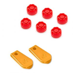 SQUIZ – Entreprise Française – Lot de 6 bouchons + 2 curseurs Squiz’zip pour faciliter la fermeture des gourdes réutilisables (SQUIZ, neuf)