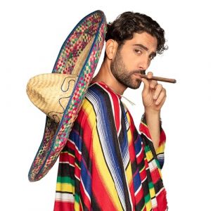 Boland 95413 - Sombrero Enrique, 70 cm, chapeau pour un costume mexicain, mexicain, gaucho, carnaval, vacances, f&ecirc;te &agrave; th&egrave;me (Ponera, neuf)