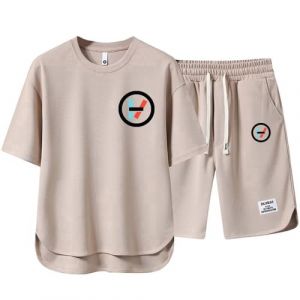 Costume Short Et T-Shirt Pour Hommes 21 Pilots Imprimé 2 Pièces Costume Décontracté D'été Respirant Coupe Ample T-Shirts Costume Jogging Costume Court Ensemble De Course,Beige-3XL (MaiTongTianXia, neuf)
