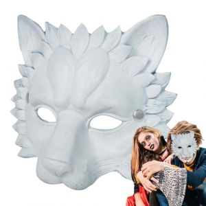 Jubepk Masques d'animaux, couvre-chef de lion, masque de lion d'Halloween, masque en polyuréthane, couverture en polyuréthane, masque de fête, accessoires photo, costume de jeu de rôle (runcih, neuf)