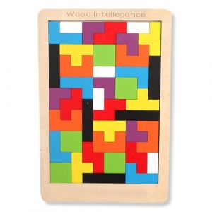 KEQAR Puzzle Enfant 3 Ans, Tangram, Casse-tête Bois, Jeu de Logique, Jouet d’Apprentissage Précoce, Améliorer la Pensée et la Cognition des Structures Géométriques, Cadeau d'Anniversaire (APENGPENG, neuf)
