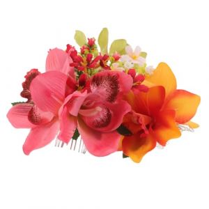 Mikinona Lot De 3 Accessoires Pour Cheveux En Orchidée Artificielle Accessoires Floraux Pour Cheveux De Mariage Hawaïennes (Dawn Cedar, neuf)