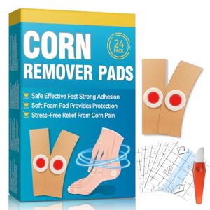 Damaile EU Pansement Cors au Pied, &Eacute;liminateur de Cors pour les Pieds, 24 Paquet &Eacute;liminateur de Callosit&eacute;s pour les Mains et les Orteils, Doux et S&ucirc;r Pansements pour Cors Soins des Pieds (DutangEU, neuf)