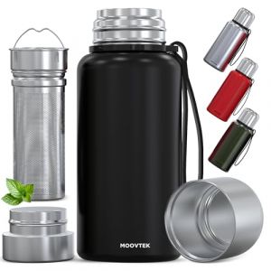 Bouteille infuseur &agrave; th&eacute; et tasse double paroi en acier inoxydable 304 - th&eacute;i&egrave;re isotherme portable 600 ml avec filtre extra-long. Profitez de votre th&eacute; parfait, o&ugrave; que vous soyez. (TK Adventure Store, neuf)