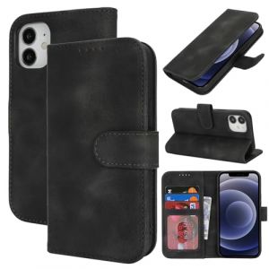 Zouzt Coque pour iPhone 12 Mini Housse Portefeuille, Cuir PU Premium Etui de Protection [B&eacute;quille] [Fentes pour Cartes] Etui &agrave; Rabat pour iPhone 12 Mini - Noir Vintage (malepeak, neuf)