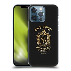 Head Case Designs sous Licence Officielle Harry Potter Hufflepuff Quidditch Deathly Hallows X Coque Dure pour l'arri&egrave;re Compatible avec Apple iPhone 13 Pro (eCell, neuf)