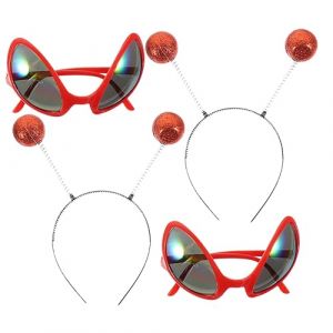 GALPADA 2ensembles Lunettes De F&ecirc;te Extraterrestres Lunettes Fantaisie Accessoires De D&eacute;guisement Pour Cosplay (Hargrove Hare, neuf)