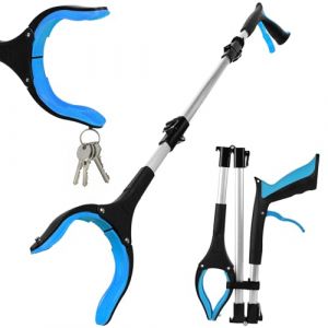 Adiwo Pince Ramasse Objet, Magnétique Pince Telescopique 91CM, Pince pour Ramasser Sans se Baisser avec Pointes Magnétiques et Rotatives à 360°, Ntidérapante Pour Aux Personnes âgée(Bleu) (Yoowe, neuf)