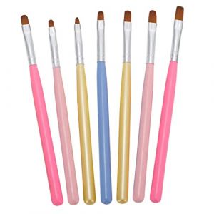 VICASKY 7 pièces Set de Pinceaux de Nail Art Outils de Dessin pour Manucure DIY Pinceaux et Parfaits pour Salon ou Usage Personnel (Belicious Helper, neuf)