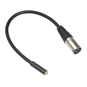 Laroal C&acirc;ble adaptateur audio XLR vers 3,5 mm pour connexion de carte son microphone C&acirc;ble XLR m&acirc;le vers 3,5 mm TRS femelle 30 cm pour &eacute;quipement audio comme amplificateurs mixeurs (Laroal, neuf)