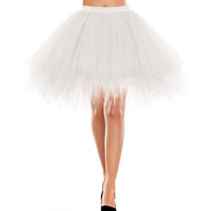 Bbonlinedress Ballet Tutu Jupon Tulle Carnaval Jupe de Déguisement Soirée Bal Cocktail Fête pour Adult Multicolore à Choisir Ivory XL (Bbonlinedress, neuf)