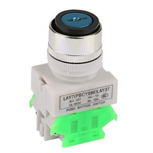 Interrupteur à clé 22mm 220V 5A Interrupteur 1 OFF 2 ON Interrupteur de Transfert momentané à 3 Positions pour Commutateurs Industriels D'alimentation (Zuabute, neuf)