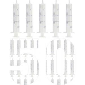 50 pcs 20mL Syringes, Seringues de laboratoire Seringue en plastique sans aiguille, Seringue d'alimentation, Seringue pour liquides, Convient aux laboratoires scientifiques, Mesure (ALWSCI Technologies, neuf)