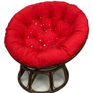 JORTUIO Coussin De Chaise Papasan Ext&eacute;rieur, Coussin de Si&egrave;ge Jardin Imperm&eacute;able, Coussin &Eacute;pais pour Chaise Suspendue Rond,Confortable,Amovible ext&eacute;rieur/int&eacute;rieur(Rouge,60x60cm) (Danansentt Shop, neuf)