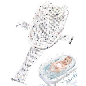 HUVZOR Coussin de Bain pour Nouveau-n&eacute;, Coussin Baignoire B&eacute;b&eacute;, Coussin de Si&egrave;ge de Bain Nouveau-n&eacute;, Filet de si&egrave;geDe Bain Antid&eacute;rapant, Hamac de B-ain Pliable Filet de Bain Nouveau-N&eacute; 0 &agrave; 36 Mois (Volumetech OU, neuf)