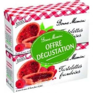 Bonne Maman Tartelettes à la framboise et sucre de canne - Le lot de 2 paquets de 135g (MF ECOM NETWORK, neuf)