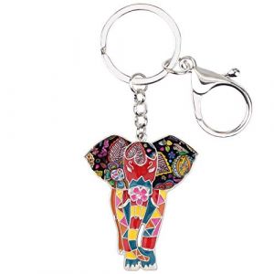 WEVENI Emaille EléPhant Porte-clés Cute EléPhant Porte-clés pour les Femme Filles Sac Accessoires de Voiture (Multicolore) (WEVENI, neuf)
