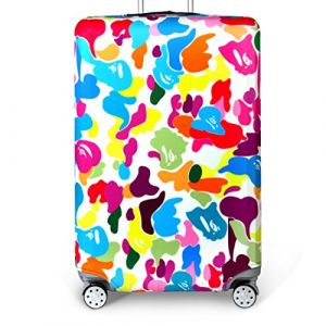 YianBestja Elastique Housse De Valise Luggage Cover pour 18-32 Pouce Valise, Protection De Valise Housse Bagage Voyager Protecteur Couverture (Coloré Camouflage, M (22-24 inch Luggage Case)) (BestjaChu, neuf)