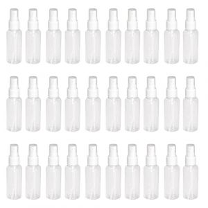 Giuneuow 30 Pcs Transparent Vaporisateur Bouteilles 50 Ml en Plastique Mini Rechargeable Conteneur Vide Conteneurs CosméTiques (PY.yao, neuf)
