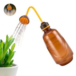 Shyllin Jardin Petit arrosoir 450ml,Plante Int&eacute;rieur arrosoirs,Bouteille D'arrosage &agrave; Presser avec Bouteille Souple, Convient aux Petites Plantes, semis, Plantes en Pot (Brun) (XFJIN243, neuf)