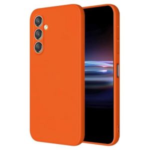 HONLEN Coque pour Samsung Galaxy S24+ / Samsung Galaxy S24 Plus Protection &Eacute;tui, (6.7" inches) Liquide TPU Silicone Case Anti Rayures Ultra Mince Souple Cover en Silicone Orange (HONLEN, neuf)