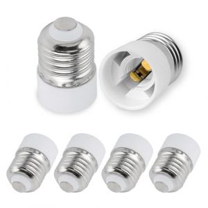 SCNNC Adaptateur de Douille E27 Vers E14, Convertisseur de Douille E27 vers E14 pour Ampoule LED Incandescente Halogene Adaptateur Convertisseur Douille, 6 Pi&egrave;ces (gzyutongkeji, neuf)