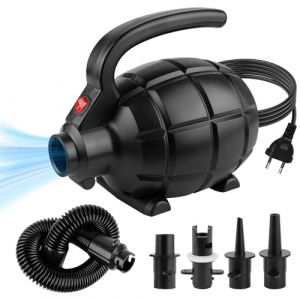 Pompe &agrave; air &eacute;lectrique 600 W - Pompe &agrave; air &eacute;lectrique avec 4 buses - Pompe &eacute;lectrique pour le gonflage - Pompe pour matelas - Piscine gonflable (Astronomy Sp. z o.o., neuf)
