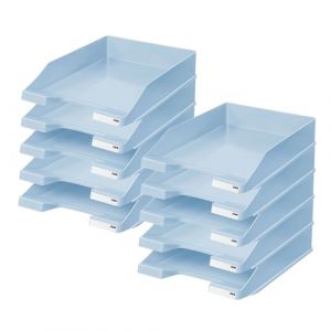 HAN 1027-X-884 Corbeille &agrave; courrier Classique, 1 pi&egrave;ce, Organiseur de Bureau, Fournitures de Bureau, Corbeille &agrave; Lettres, Porte-Documents, Jusqu'au Format A4/C4, Bleu Pastel (IS Boutique, neuf)