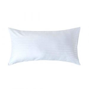 HOMESCAPES Taie d'oreiller 50x90 cm en Percale de Coton &eacute;gyptien 330 Fils - Lot de 2, Taie d&rsquo;Oreiller rectangulaire, Coloris Blanc (HOMESCAPES, neuf)