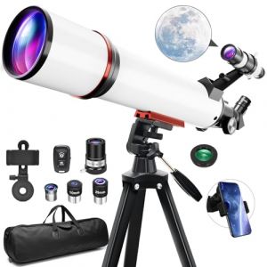 T&eacute;lescope Astronomique Enfant Adultes, Ouverture 90mm, 700mm T&eacute;lescopes, 300X HD Telescope R&eacute;fracteur Astronomique Portable avec Tr&eacute;pied, Filtre Lunaire, Chercheur, Adapt&eacute; comme Cadeau de No&euml;l (BETA ONE S.R.L.2, neuf)