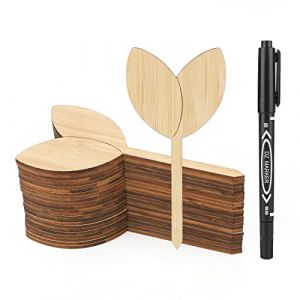 KINGLAKE 30 Pi&egrave;ces 12CM Etiquette Jardin Exterieur, Etiquette Pour Plante Bambou, Etiquette Potager,Etiquettes Semis,Convient aux L&eacute;gumes Succulents et Aux Fleurs (JH Gardening, neuf)