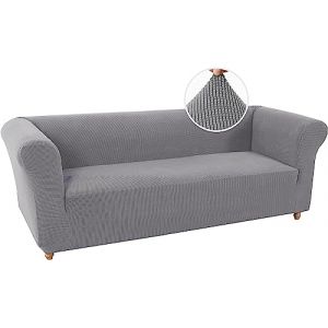 WJHDWYD Housse de canap&eacute; Extensible Chesterfield, antid&eacute;rapante, r&eacute;sistante aux Taches, Housse de canap&eacute; Extensible 3 Places avec accoudoirs, Tissu Ultra Doux(Grigio Chiaro,3 Posti) (WJHDWYD FURNITURE SOFA, neuf)