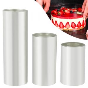 Sudnsadaks 3 Rouleaux Rhodoid Patisserie, Rodoide Transparent Patisserie 8cm/10cm/15cmx10m, Rhodo&iuml;de Feuille, Transparent Film Bordure G&acirc;teau R&eacute;utilisable en Ac&eacute;tate pour Entourer Les G&acirc;teaux (CONTRASTE SIDERAL - UNIPESSOAL LDA, neuf)
