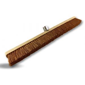 Balai d'atelier Type cantonnier | Lot de 3 | Piste Ext&eacute;rieur | Longueur 80 cm | Garnissage Brosse Fibre Coco Naturel | Semelle Bois | Douille m&eacute;tal boulonn&eacute;e &Oslash; 28 mm | sans Manche | Kibros 2080x3 (Nouvelle Brosserie Auvergnate, neuf)