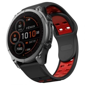 MYSNBKN 26mm Quick Fit Bracelet pour Fenix 8 51mm/Epix Pro 51mm/Fenix 7X Pro/Fenix 7X/Fenix 6X/Fenix 6X Pro/Fenix 5X/Fenix 5X Plus/Fenix 3/Fenix 3 HR (MYSNBKN-FR, neuf)