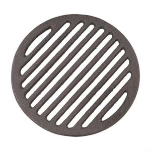 Grille ronde en fonte noire pour barbecues - Plaque &agrave; r&ocirc;tir robuste avec construction robuste et multiple pour une cuisson uniforme de la viande (17 cm) (Yuandakai, neuf)