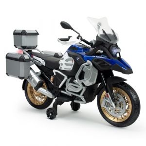 BMW R1250 GS Adventure Moto électrique pour Enfant de 3 à 6 Ans avec valises + poignée d'accélérateur + lumières + Sons + Roues d'entraînement + 6 km/h INJUSA (INJUSA, neuf)