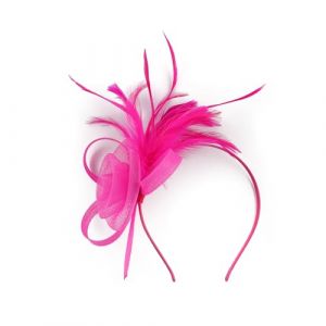 Serre-tête esthétique en maille à plumes pour femmes et filles des années 1920 - Serre-tête bibi de soirée - Serre-tête pour coiffure de mariage (FuTaYi, neuf)