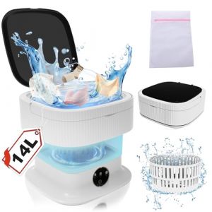 Mini Machine à Laver Camping, 14L Machine a Laver Portable, Lave Linge Manuel, Machine a Laver Camping, Mini Washing Machine, Mini Mave Linge pour Sous-vêtements Camping Chaussettes(Super Propre) (HLZ-EU, neuf)