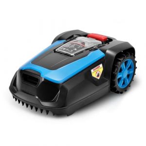 LEADZM Robot Tondeuse sans Fil Automatique 1200m² - Recharge Auto, Contrôle App Bluetooth/Wi-FI, Hauteur de Coupe 25-65 mm, Largeur de Coupe de 220 mm, Pente 47%, Étanche IPX5 (VICTOPV, neuf)