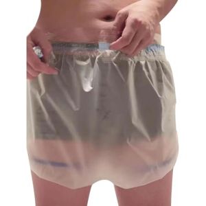 Couche Culotte Femme,Culotte Incontinence Lavable,Culotte Plastique Adultes,Culotte Anti Fuite Urinaire,Pantalon en Culotte Plastique Enfiler Taille Haute Protection Urinaire 4XL(100-140kg) (JunJun Nest, neuf)